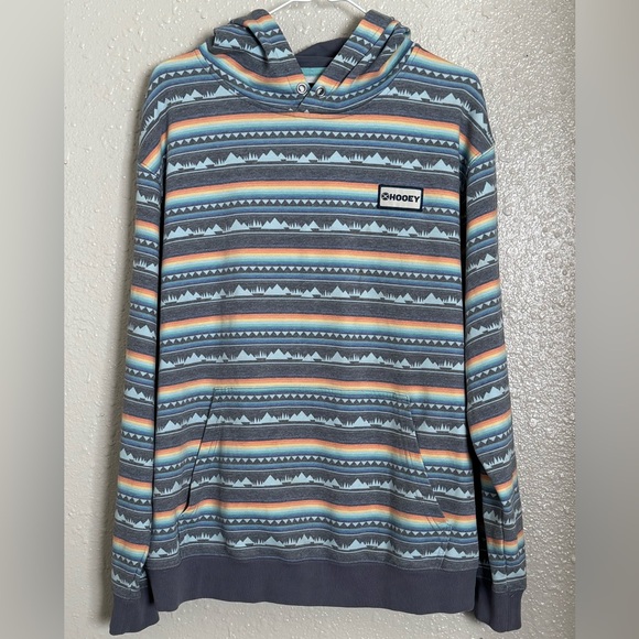 Hooey Hoodie Men's XL AOP Aztec Cowboy Western Hooded Sweater Sweatshirt - Picture 1 of 13